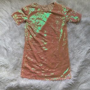 Sequin Shirt Dress XS